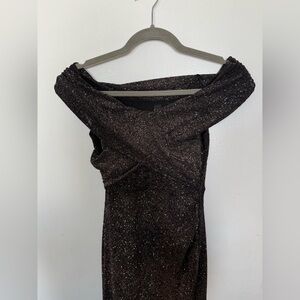 Windsor Elegant Black Glitter Dress